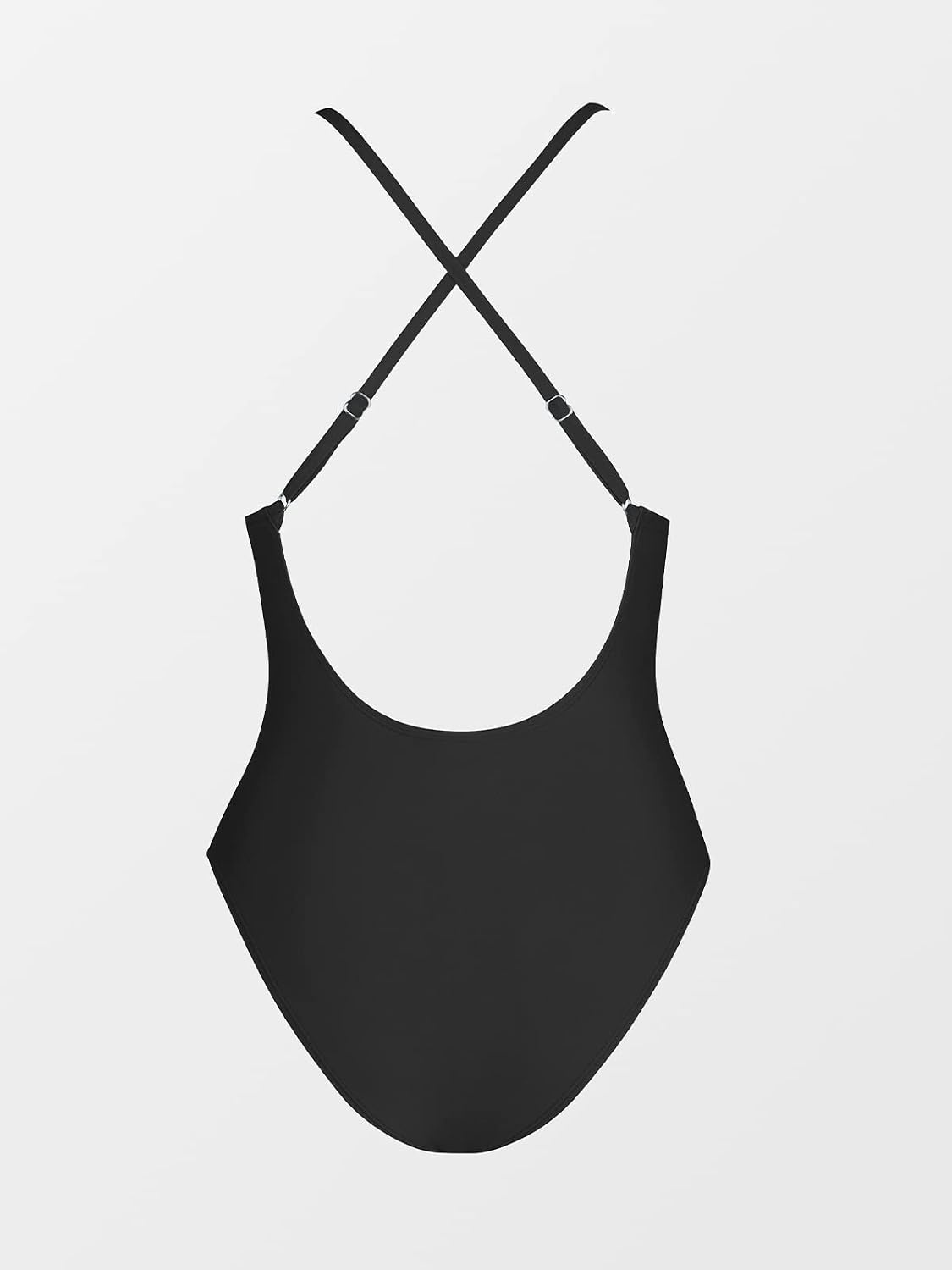 image:imageCUPSHE Women Swimsuit One Piece Bathing Suit Deep V Neck Crisscross Back Adjustable StrapBlack