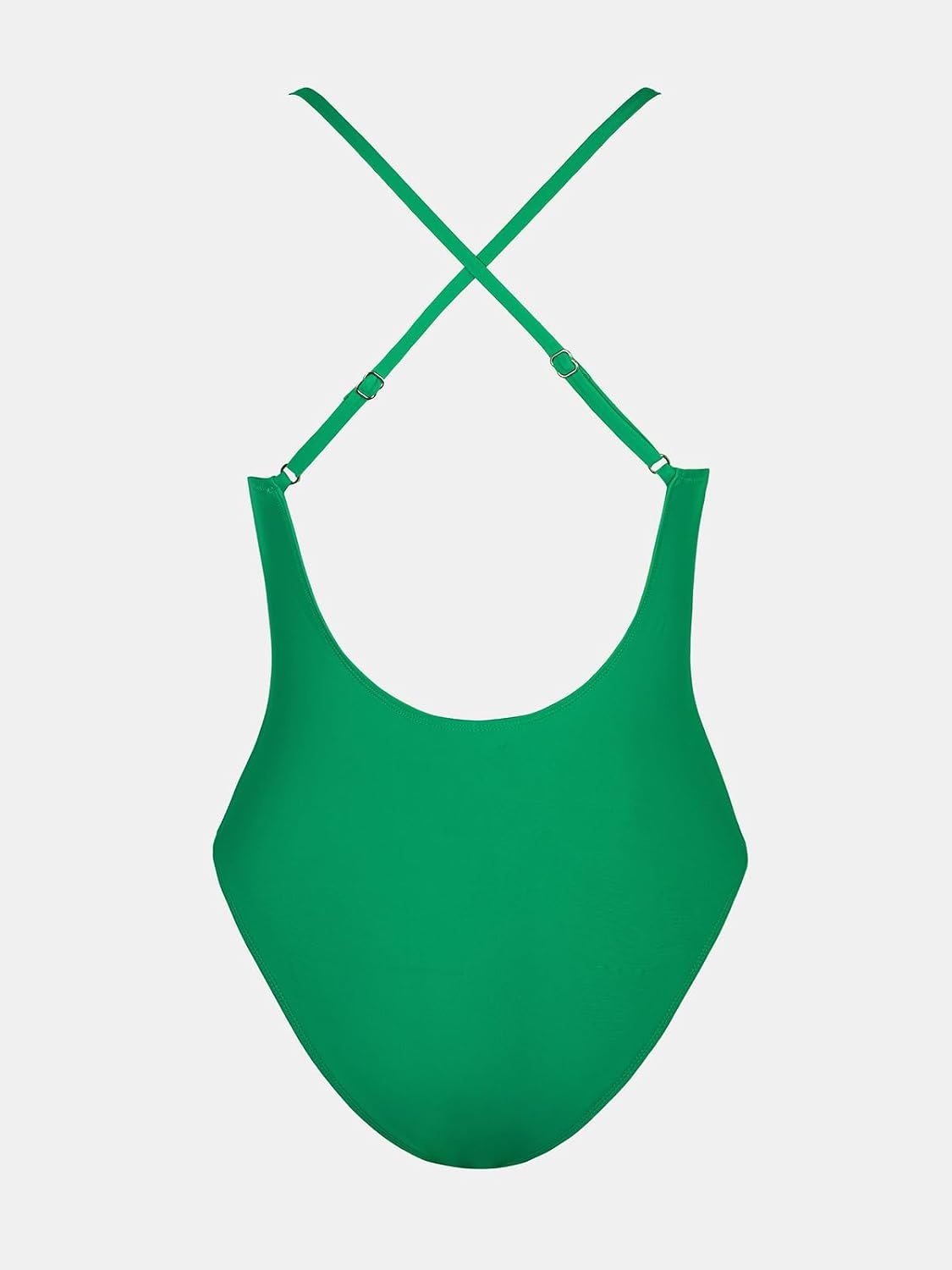 image:imageCUPSHE Women Swimsuit One Piece Bathing Suit Deep V Neck Crisscross Back Adjustable StrapForest Green