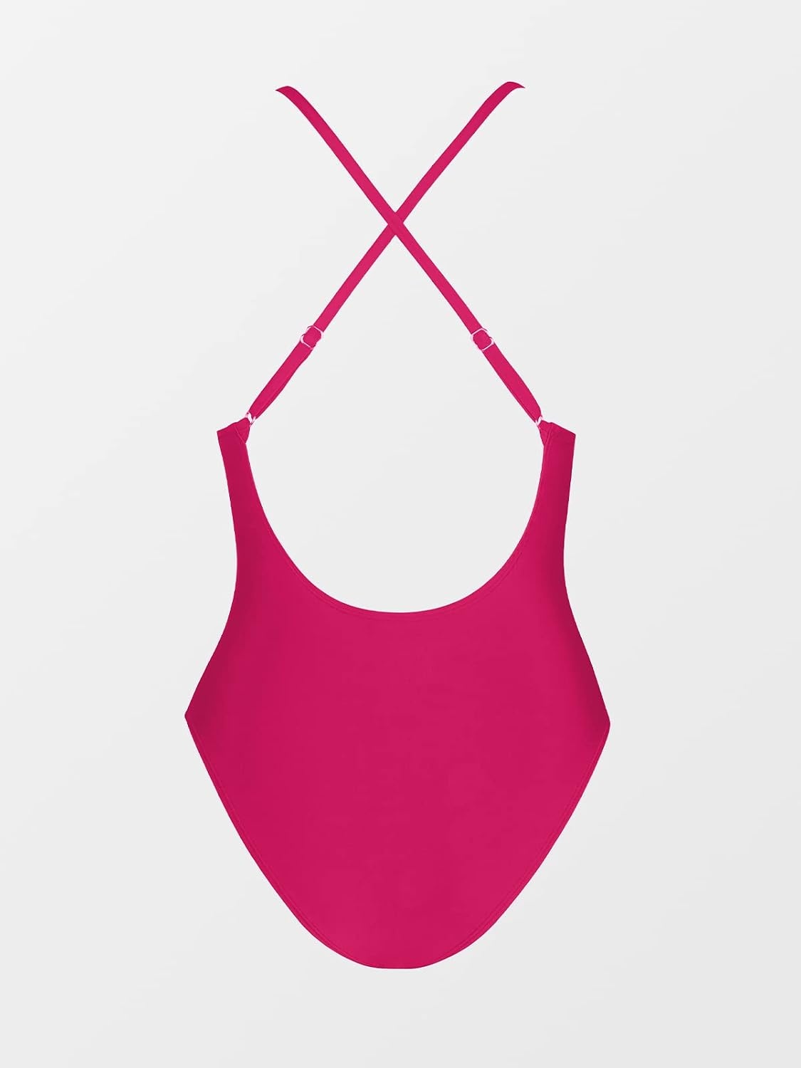 image:imageCUPSHE Women Swimsuit One Piece Bathing Suit Deep V Neck Crisscross Back Adjustable StrapRose Red