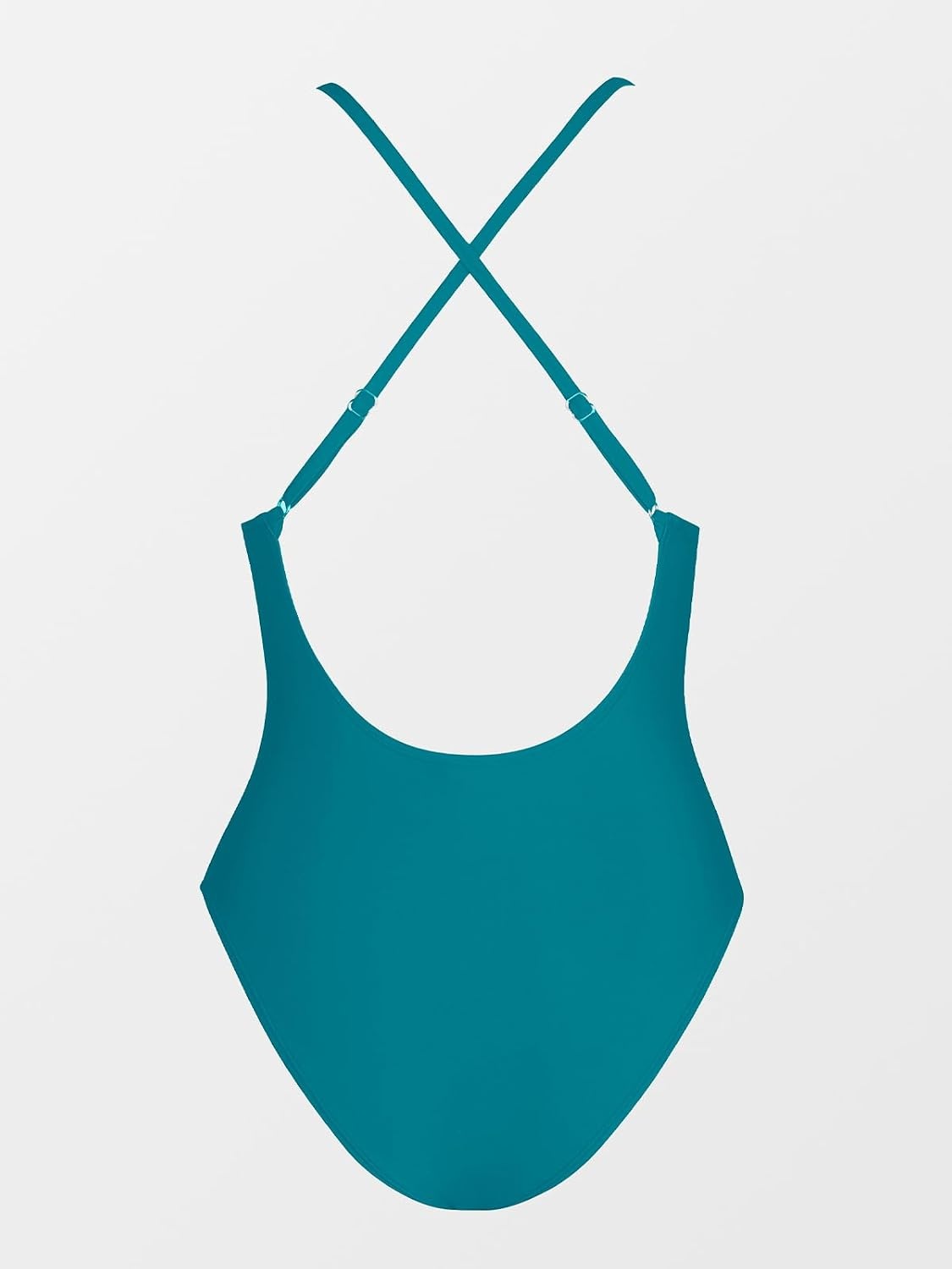 image:imageCUPSHE Women Swimsuit One Piece Bathing Suit Deep V Neck Crisscross Back Adjustable StrapTeal