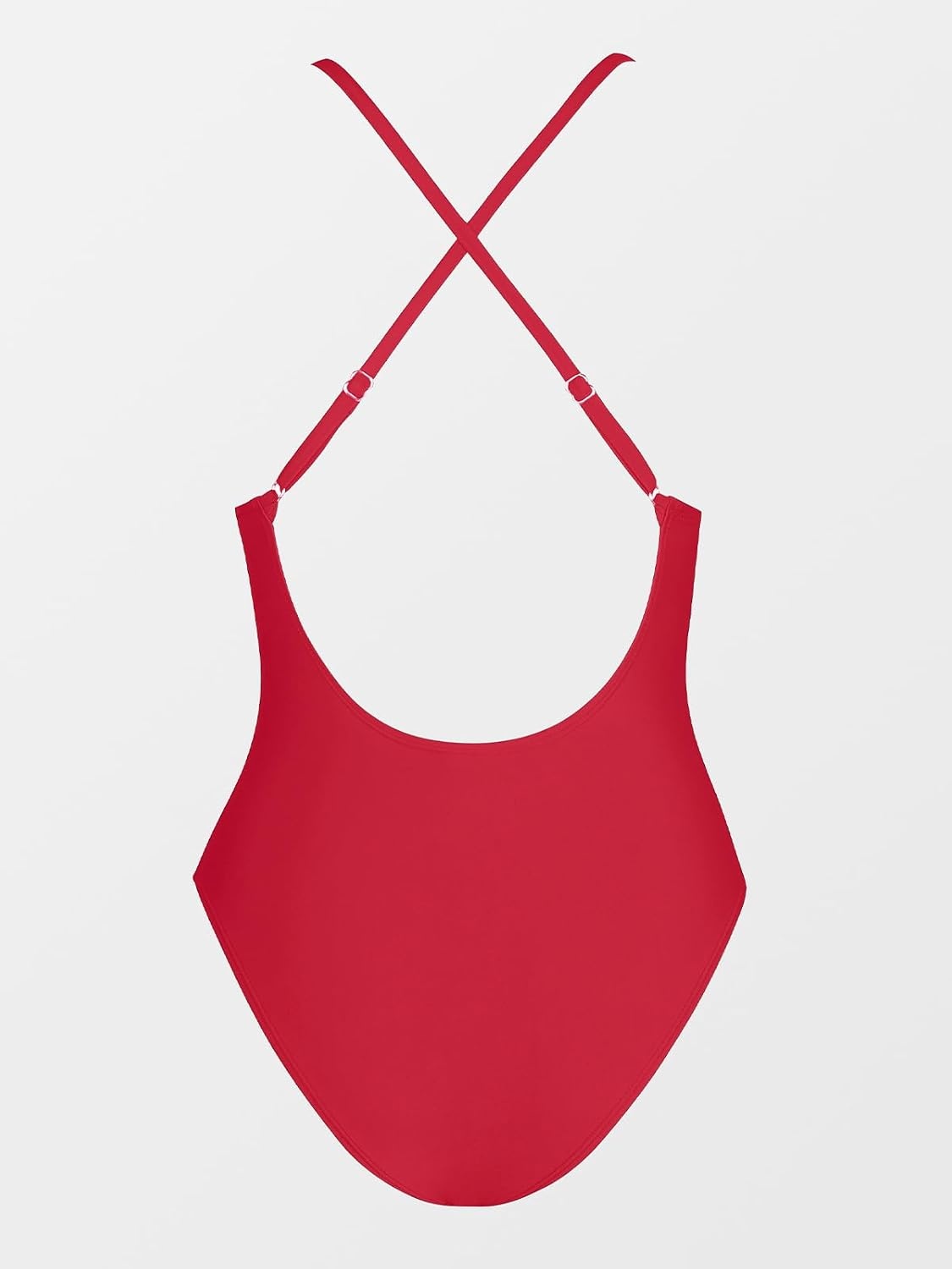 image:imageCUPSHE Women Swimsuit One Piece Bathing Suit Deep V Neck Crisscross Back Adjustable StrapTomato Red