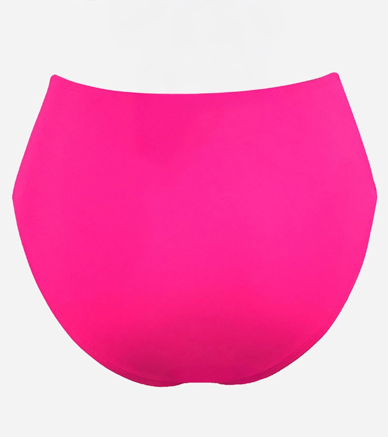 image:imageCUPSHE Womens Bikini Bottom High Waisted Swimsuit Ruched Bathing Suit Stitching Full Coverage Swimwear BottomMagenta Pink