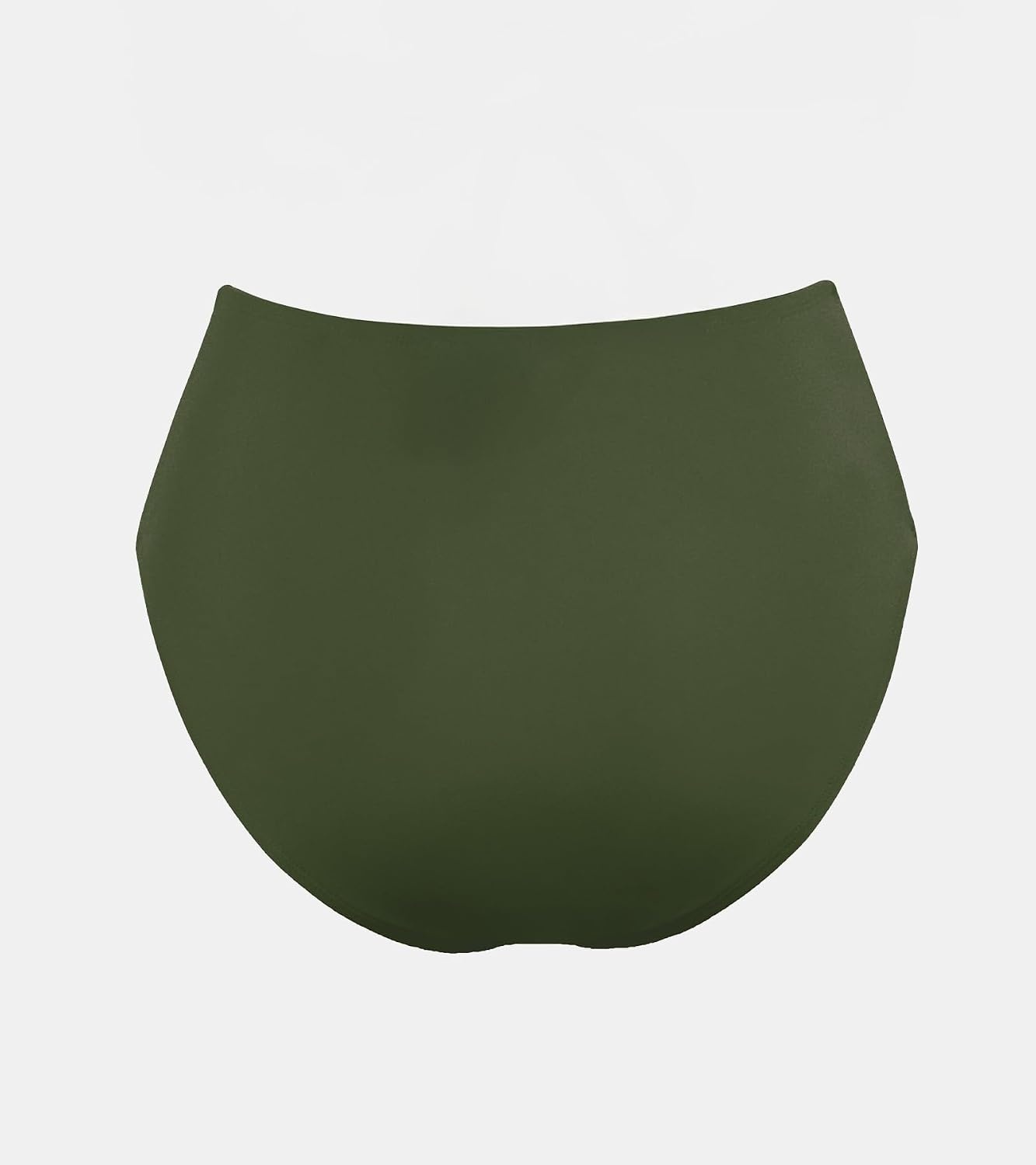 image:imageCUPSHE Womens Bikini Bottom High Waisted Swimsuit Ruched Bathing Suit Stitching Full Coverage Swimwear BottomOlive Green